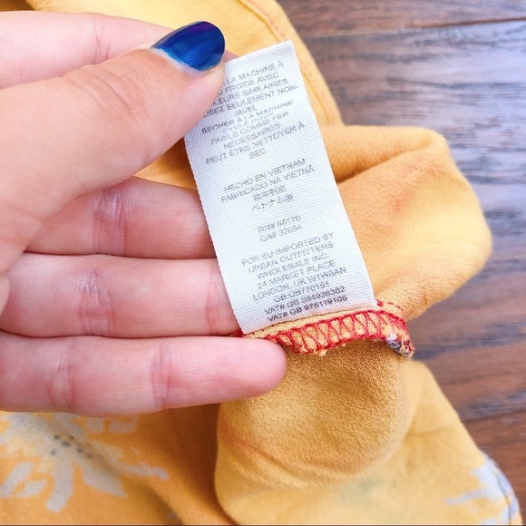 Free People • Time On My Side dress mini floral wrap red yellow crepe tie dye - Picture 11 of 14